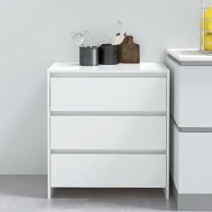 vidaXL Servantă, alb extralucios, 70x41x75 cm, lemn prelucrat
