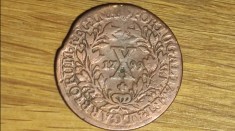 Portugalia - moneda colectie foarte rara - 10 reis 1799 curatata - Regina Maria I - senzationala ! foto