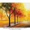 Tablou impresionist pictat manual, Plimbare in doi, 70x50cm ulei pe panza in cutit efect 3D