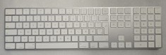 Tastatura originala Apple Magic Keyboard wireless, numerica - alb A1843