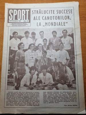 sport septembrie 1989-aurelia dobre,d.silivas,echipa de fotbal petrolul ploiesti foto
