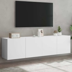 vidaXL Comodă TV de perete, 2 buc. alb, 80x30x41 cm foto