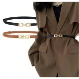 Cumpara ieftin Set 2 Curele cu catarama aurie - 615307