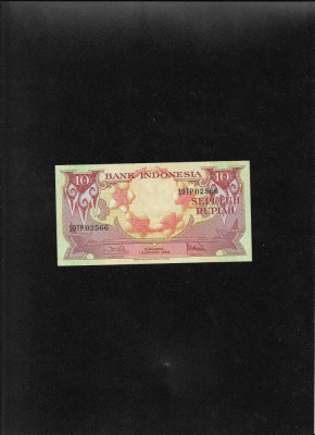 Rar! Indonezia Indonesia 10 rupiah rupii 1959 seria02566 aunc foto