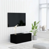 Comoda TV, negru, 80 x 34 x 30 cm, PAL GartenMobel Dekor, vidaXL