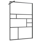 Cumpara ieftin Paravan de dus walk-in negru 115x195 cm sticla ESG transparenta