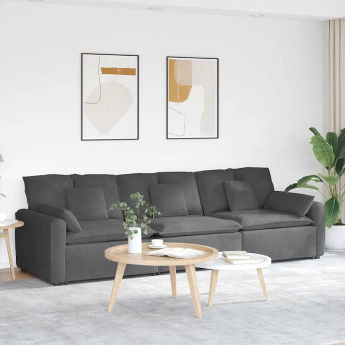 vidaXL Canapea modulară cu perne Gri &icirc;nchis 3321108