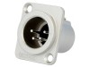 Soclu XLR 4-Pin Tată Argintat