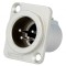 Soclu XLR 4-Pin Tată Argintat