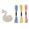 Set Broderie Creativ, Model Lebădă, Lemn, Multicolor, Dimensiuni 8.5x11cm, Ață Inclusă