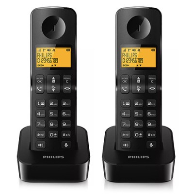 TELEFON DECT D2602 NEGRU PHILIPS foto