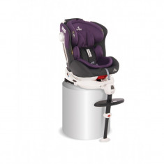 Scaun auto Pegasus Spatar reglabil, Protectie laterala, Rotire 360 grade, 0-36 Kg, cu Isofix, Violet