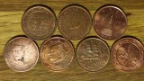 2 euro cent 7 tari diferite- Grecia Belgia Germania Spania Franta Olanda Italia