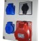 Tablou de distributie 240x190mm echipat cu 1 priza 5 poli 16A, 2 prize schuko 16A si intrerupator 3 x 40A IP44