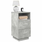 Cumpara ieftin Noptiera cu 2 sertare gri beton 36x36x68 cm