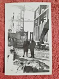 Fotografie Dan Georgescu cu Mr. Padeev ziarist american pe Santierul Portile de Fier, 1969