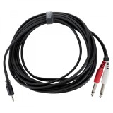 Pronomic Stage JM2JS-6m cablu Y negativ jack 2.5 stereo - 2x jack 6.3 mono
