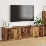 VidaXL Sifonier TV cu LED Lemn Vechi 180x38x49 cm Lemn prelucrat