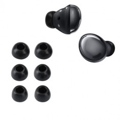 Set 6 Eartip kwmobile pentru Samsung Galaxy Buds 2 Pro, Silicon, Negru, 60605.01