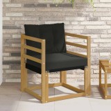 vidaXL Canapea de exterior Lemn solid de Acacia și Textilene Alb 3439030