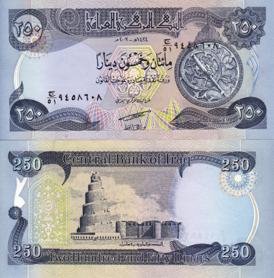 IRAQ 250 dinars ND UNC!!! foto