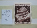 1953- Austria-Mi995-MH, Nestampilat