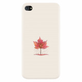 Husa silicon pentru Apple Iphone 4 / 4S, Autumn Tree Leaf Shape Illustration