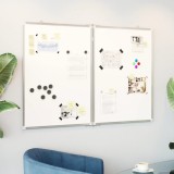 Tabla Magnetica Pliabila Alba 120x80 cm, Aluminiu, Gossi - Ideala birou, scoala, acasa - Scrie, deseneaza, afiseaza