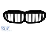 Grile rinichi cu fante duble vopsite &icirc;n negru, potrivite pentru BMW Seria 1 F40 dupa 2020 Performance AutoTuning