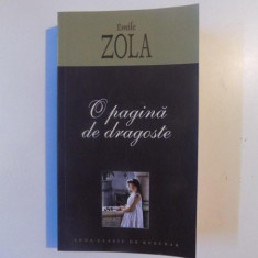 O PAGINA DE DRAGOSTE de EMILE ZOLA , 2006