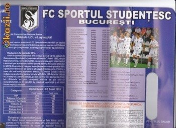 Program fotbal Otelul Galati - Sportul Studentesc 18 Nov 2011