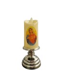 Lumanare Decorativa cu LED, Model Fecioara Maria, 17cm, Functionare pe Baterii