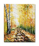 Cumpara ieftin Tablou pictat manual, Carare cu mesteceni, 60x50cm ulei pe panza, Superb