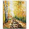 Tablou pictat manual, Carare cu mesteceni, 60x50cm ulei pe panza, Superb