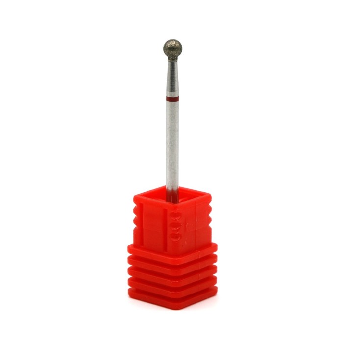 Duză de diamant pentru cuticulă, sferă, br&acirc;u roșu 001 / 035R