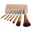 Trusa set 7 pensule pentru machiaj profesional Make-up Naked 5, Rohs