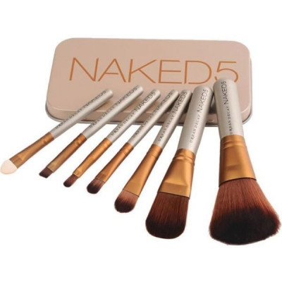 Trusa set 7 pensule pentru machiaj profesional Make-up Naked 5 foto