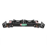 Aragaz camping cu 2 ochiuri, aprindere electrica, putere 2x2.3kw, cu tava gril, spatula, cleste si cutie de transportat / ZTS 5620