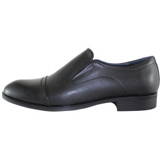 Pantofi eleganti barbati piele naturala - Pieton negru - Marimea 41