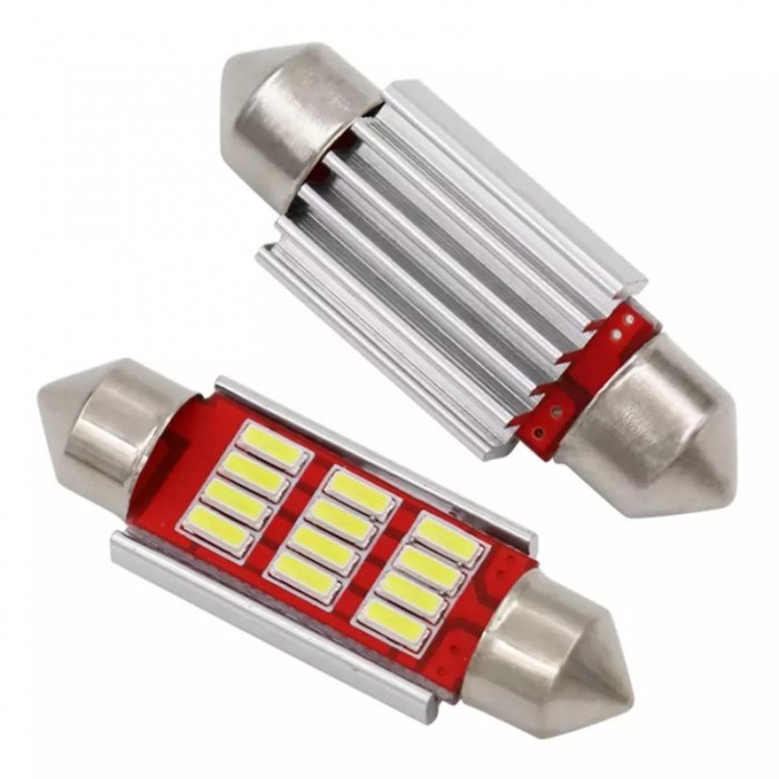 Set 2 Becuri auto 5W LED SMD, canbus, 39mm