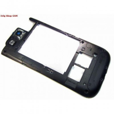 Carcasa mijloc Samsung I9305 Galaxy S3 negru Orig Swap foto