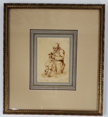 Batranul cersetor dupa Jacques Callot (Secol 18 ???) foto
