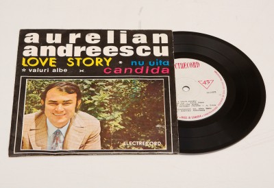 Aurelian Andreescu &amp;ndash; Love Story Nu Uita Valuri Albe Candida - disc vinil mic 7&amp;quot; foto