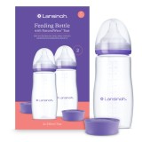 Pachet Biberoane cu flux rapid NaturalWave, +6 luni, 2*330 ml, Lansinoh