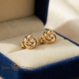 Cumpara ieftin Cercei Nodul Destinului , Cercei cu tija placati 18K Brazilia