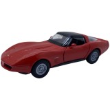 Macheta 1982 Chevrolet corvette coupe, red with black roof 1/34