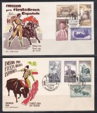 Spania 1960 - Lupta cu tauri, 4 FDC-uri, RARE, SET COMPLET