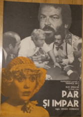 Par si impar afis / poster cinema vintage original foto