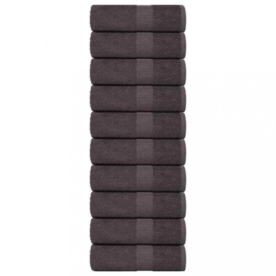 vidaXL Prosoape de baie 10 buc. FROGN antracit 30x30 cm 100% bumbac foto