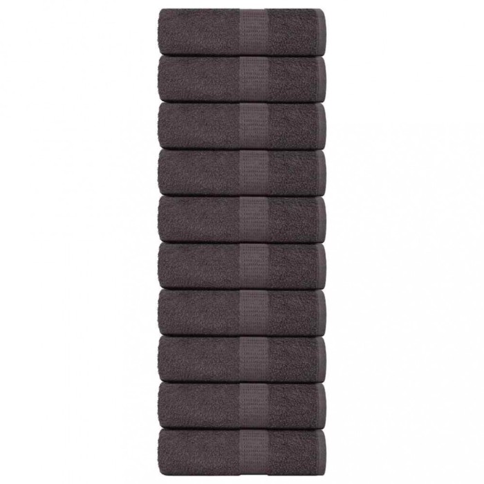vidaXL Prosoape de baie 10 buc. FROGN antracit 30x30 cm 100% bumbac